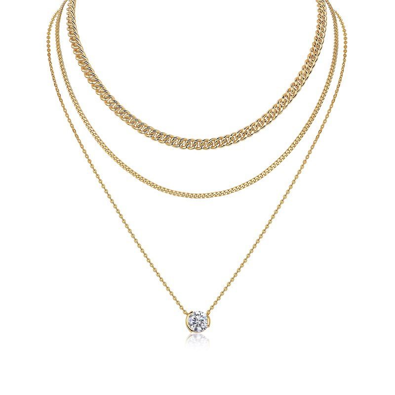 Lumière Layered Necklace – Moissanite Edition