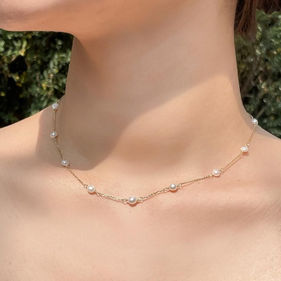 Mini Shell Pearls Necklace