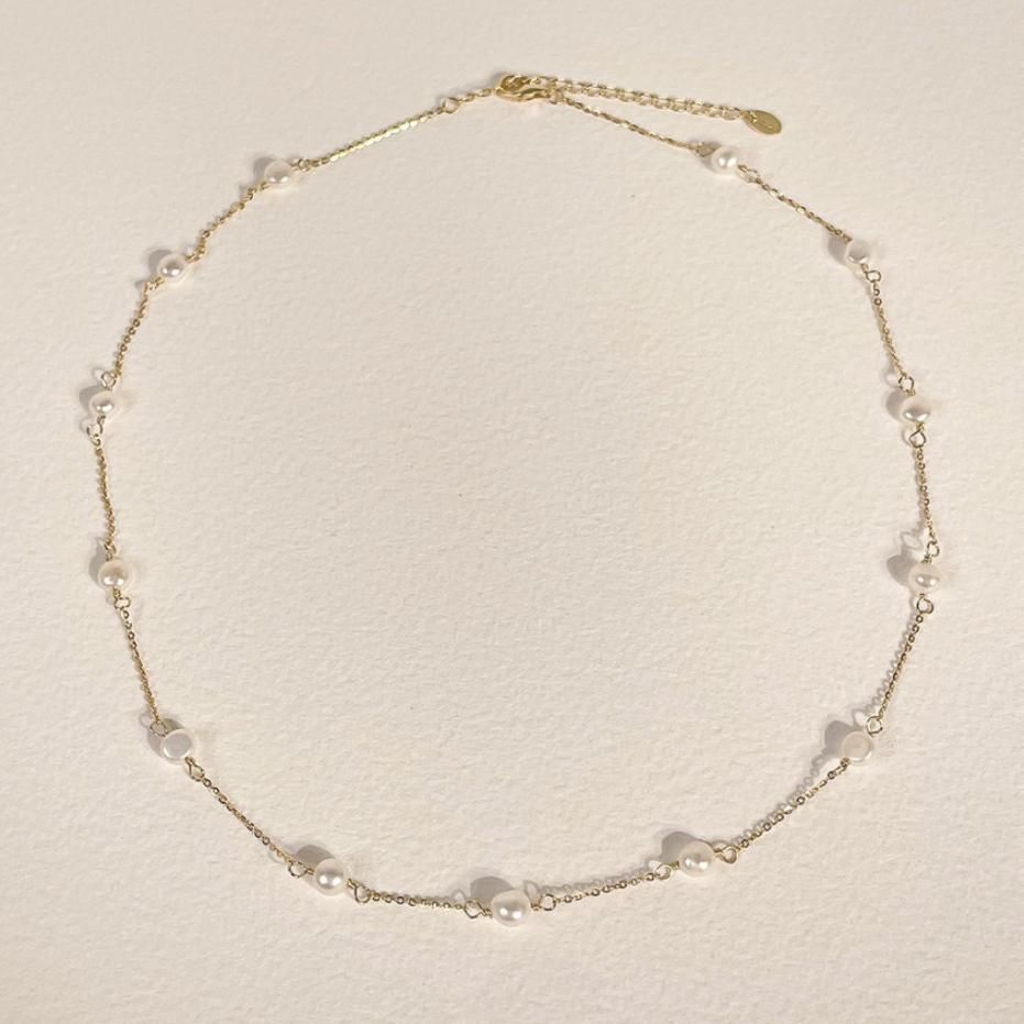 Mini Shell Pearls Necklace